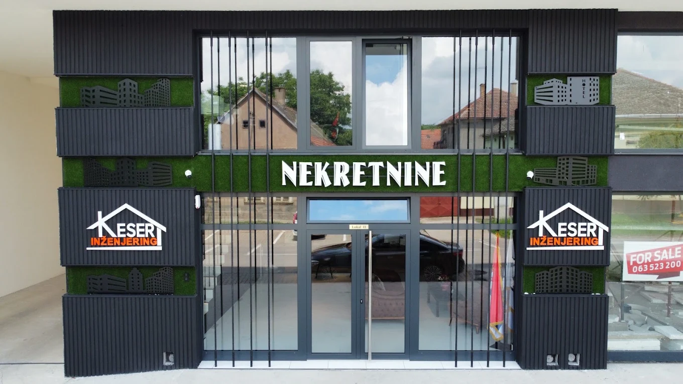 Keser Real Estate - kontakt sekcija i kartica listinga sa statusom useljenja
